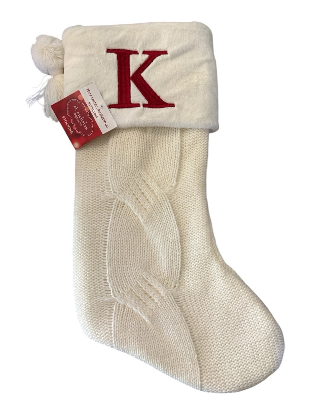 St Nicholas Square K Knit Stocking NWT